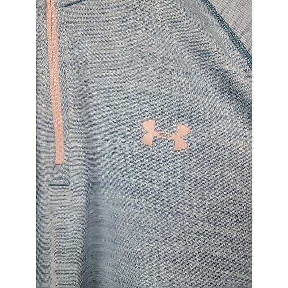 Under Armour Men's Size X-Large Green 1/4 Zip Pullover Loose HeatGear Spacedye - Picture 2 of 8